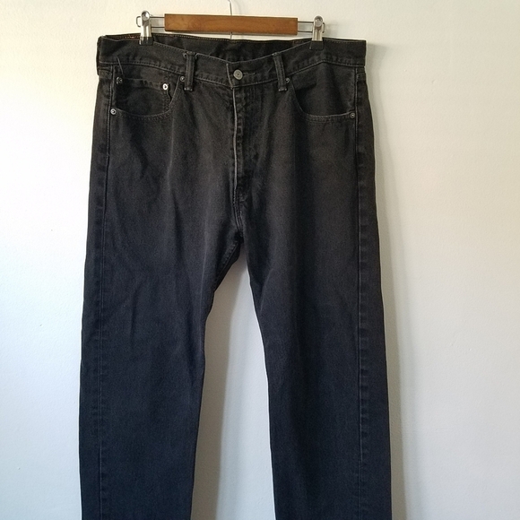 Levi's 505 Dark gray Boot Cut Stone Wash Denim Mens Size 38x32 - Picture 3 of 10